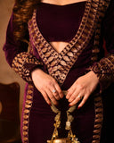 Violet Velvet Kaftan