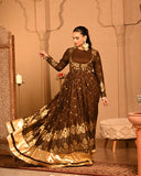 Brown sitara Anarkali