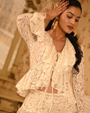 Ivory ruffle set