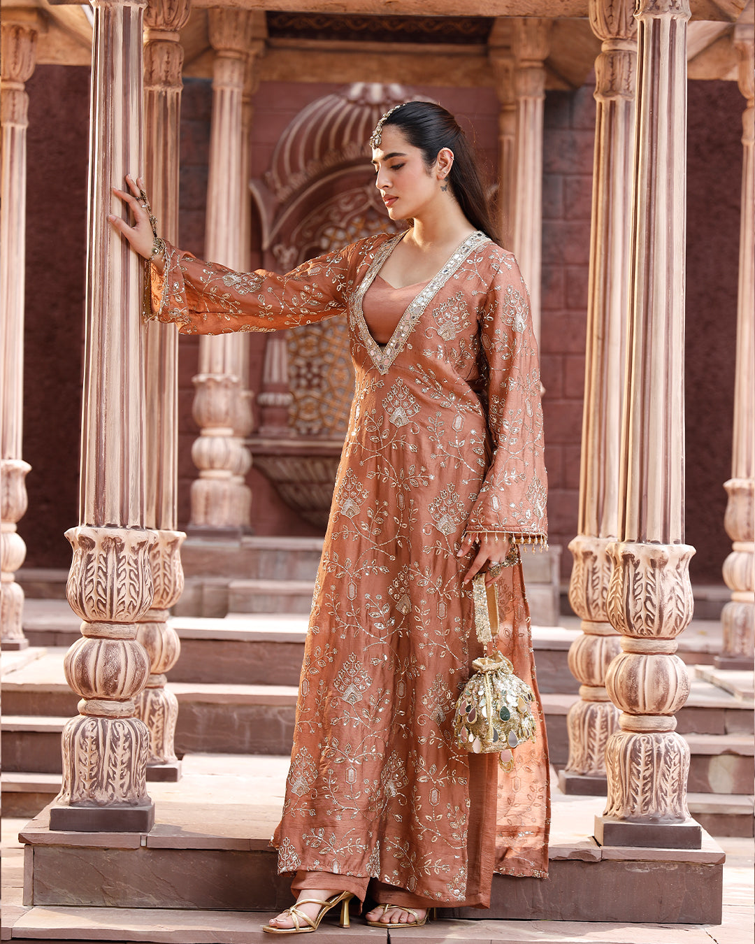 Mauve Pink Choga set