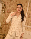 Ivory blazer set