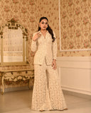 Ivory blazer set