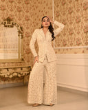 Ivory blazer set