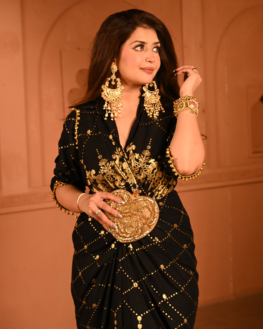Black Ghunghroo shirtdress