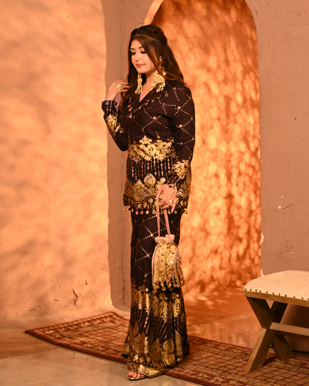 Brown Salma Blazer set