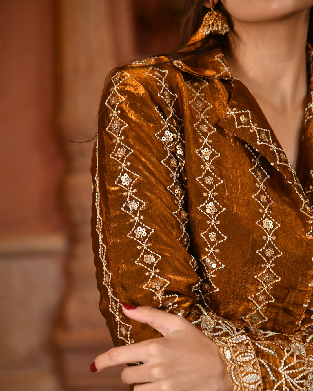 Sunehri blazer set