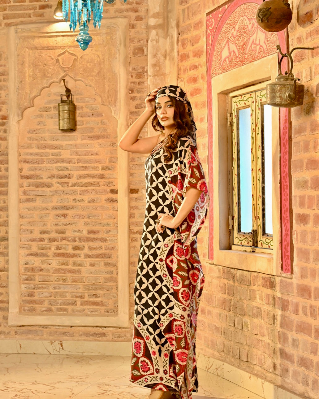 Kyrah  kaftan with Free Bandana