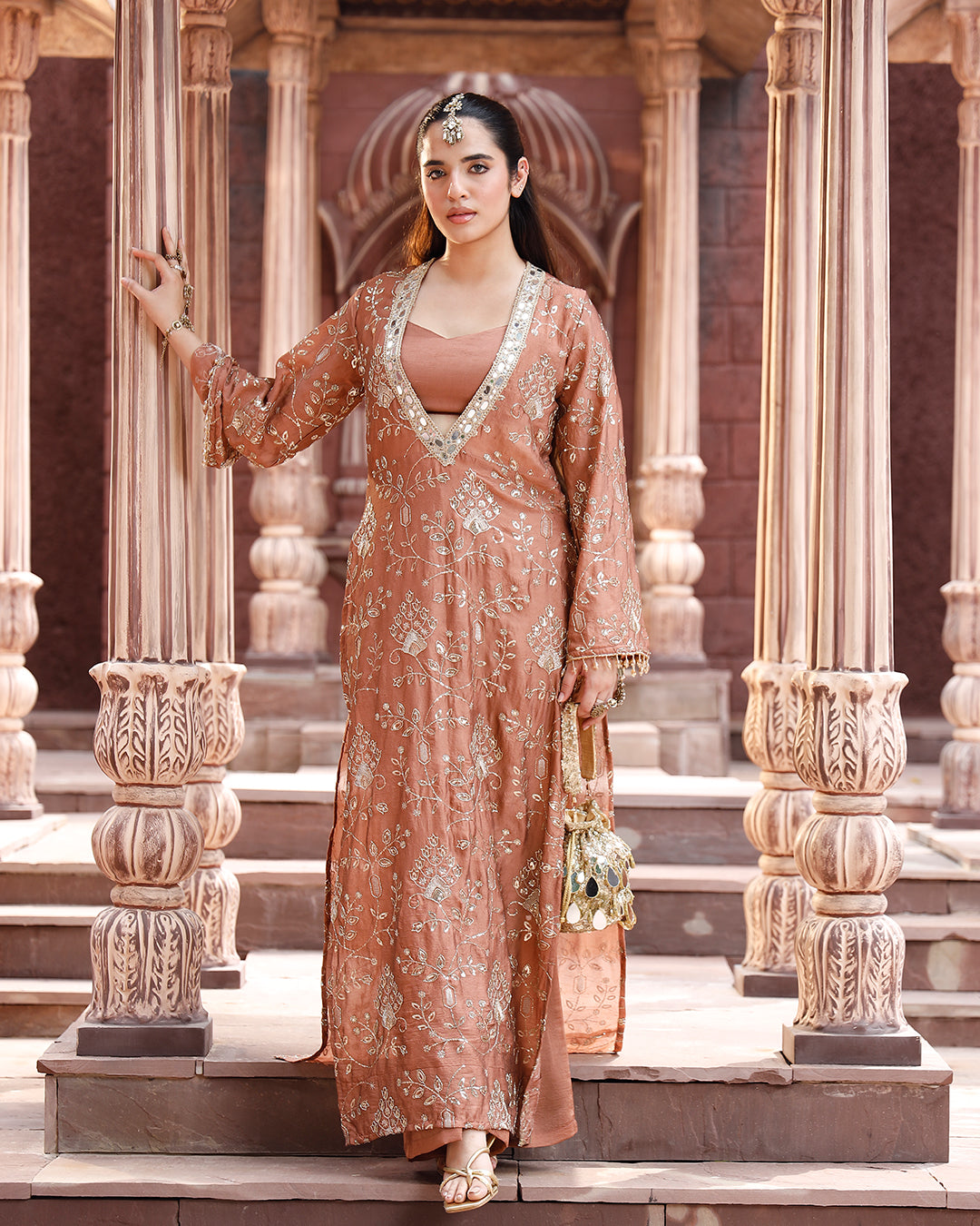Mauve Pink Choga set