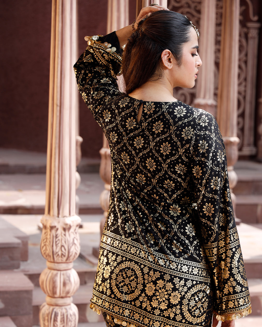 Bandhani Co-ord set BLACK