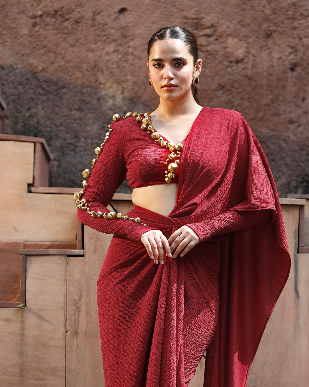 Jhankaar Red saree