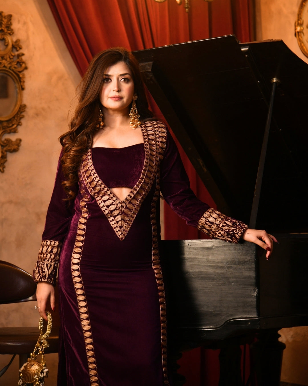 Violet Velvet Kaftan