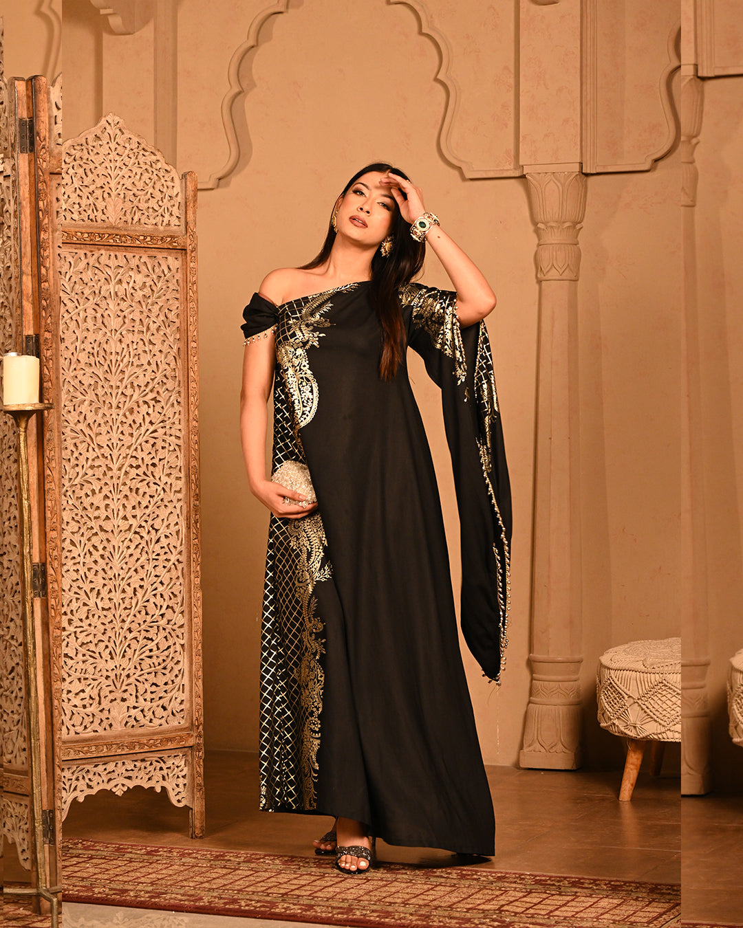 Black Kyra kaftan