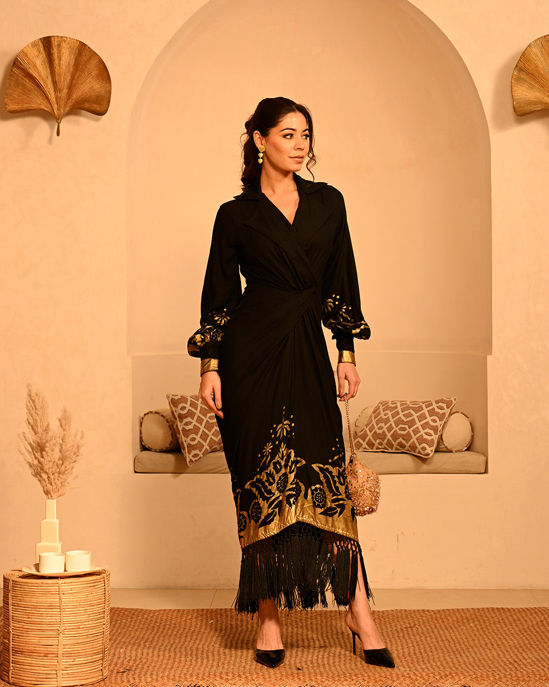 FLORA FOIL SHIRT DRESS