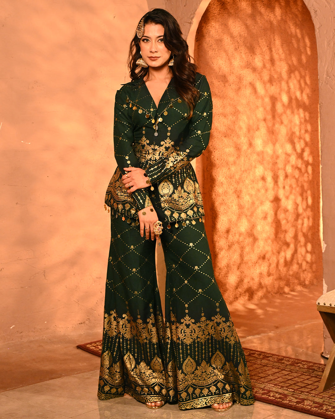 Green Salma Blazer set