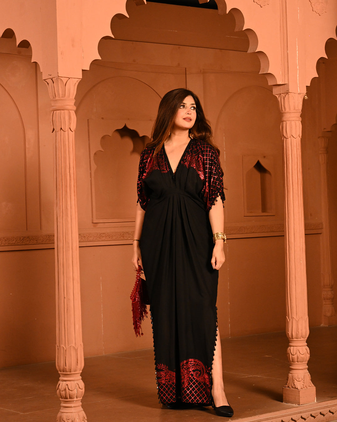 Red Hania kaftan