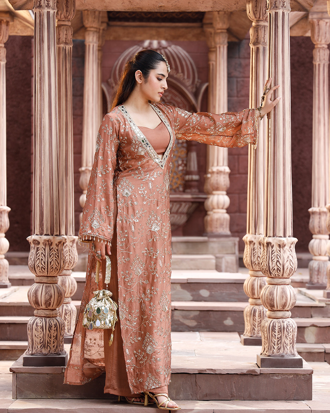 Mauve Pink Choga set