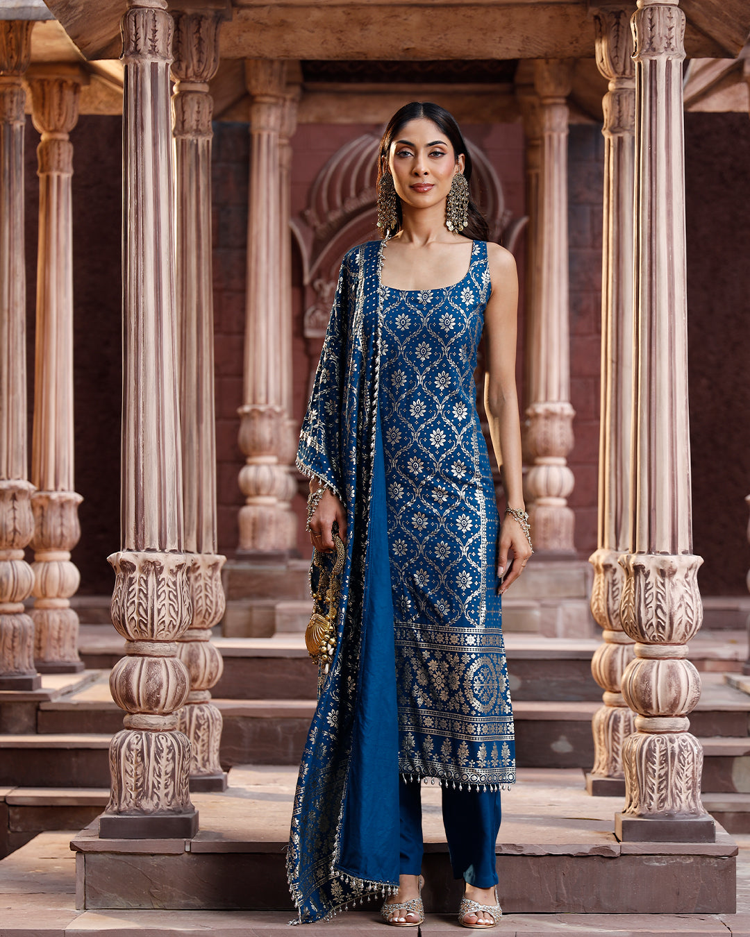 Bandhani Suit set Blue