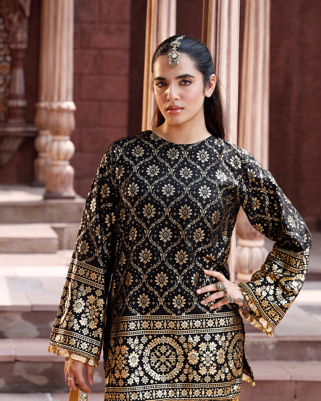 Bandhani Co-ord set BLACK