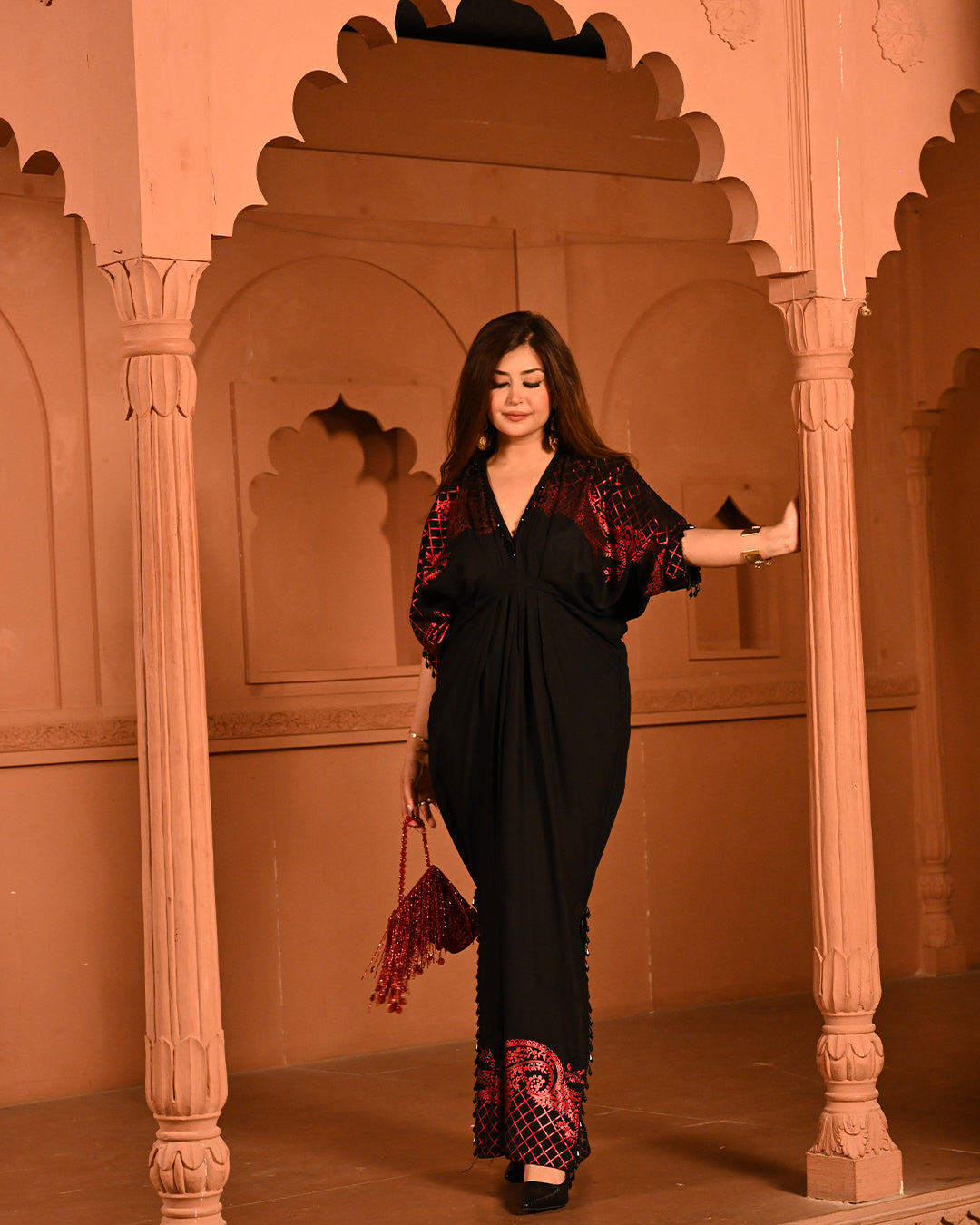 Red Hania kaftan