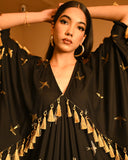 Gold Bird Foil kaftan