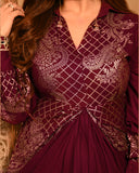 Wine Noor shirtdress