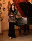 Black Velvet Blazer Set