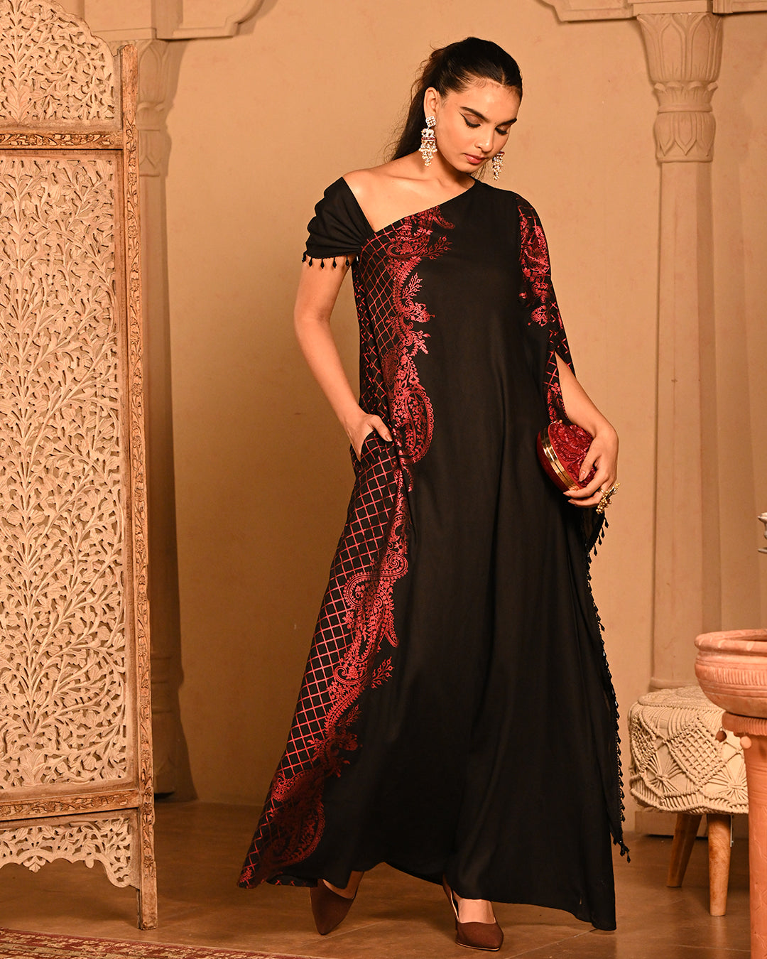 Red kyra Kaftan