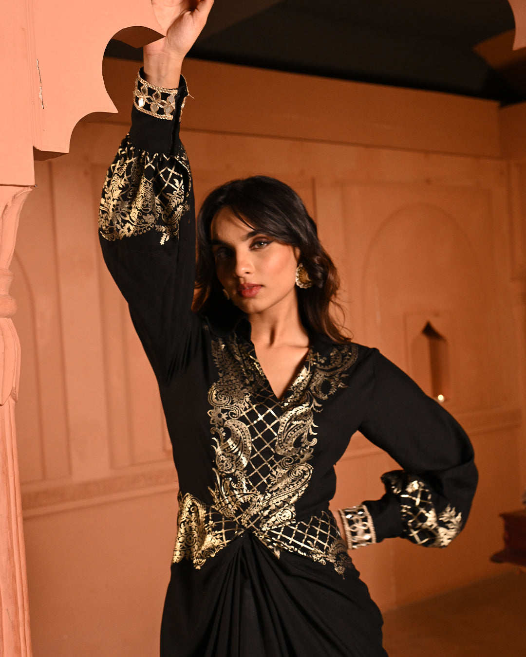 Black Noor Shirtdress