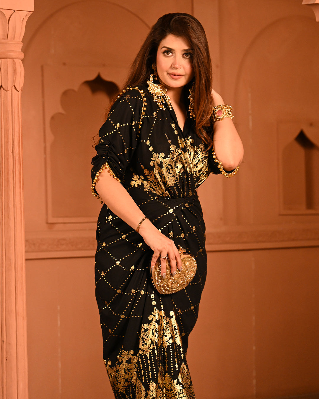 Black Ghunghroo shirtdress