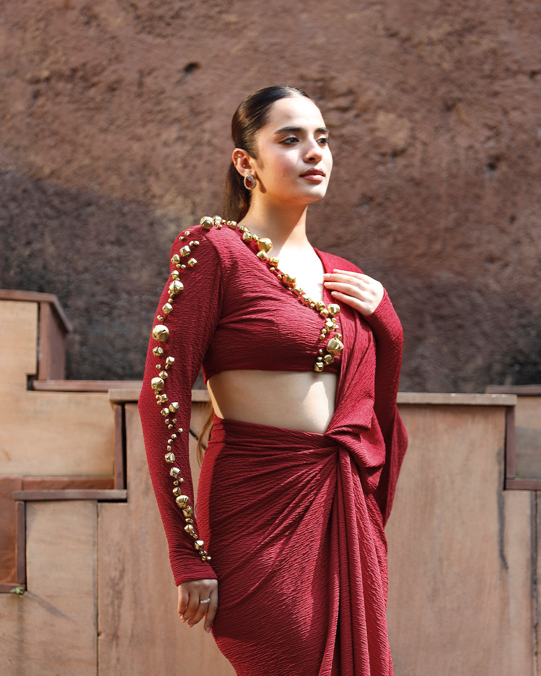 Jhankaar Red saree