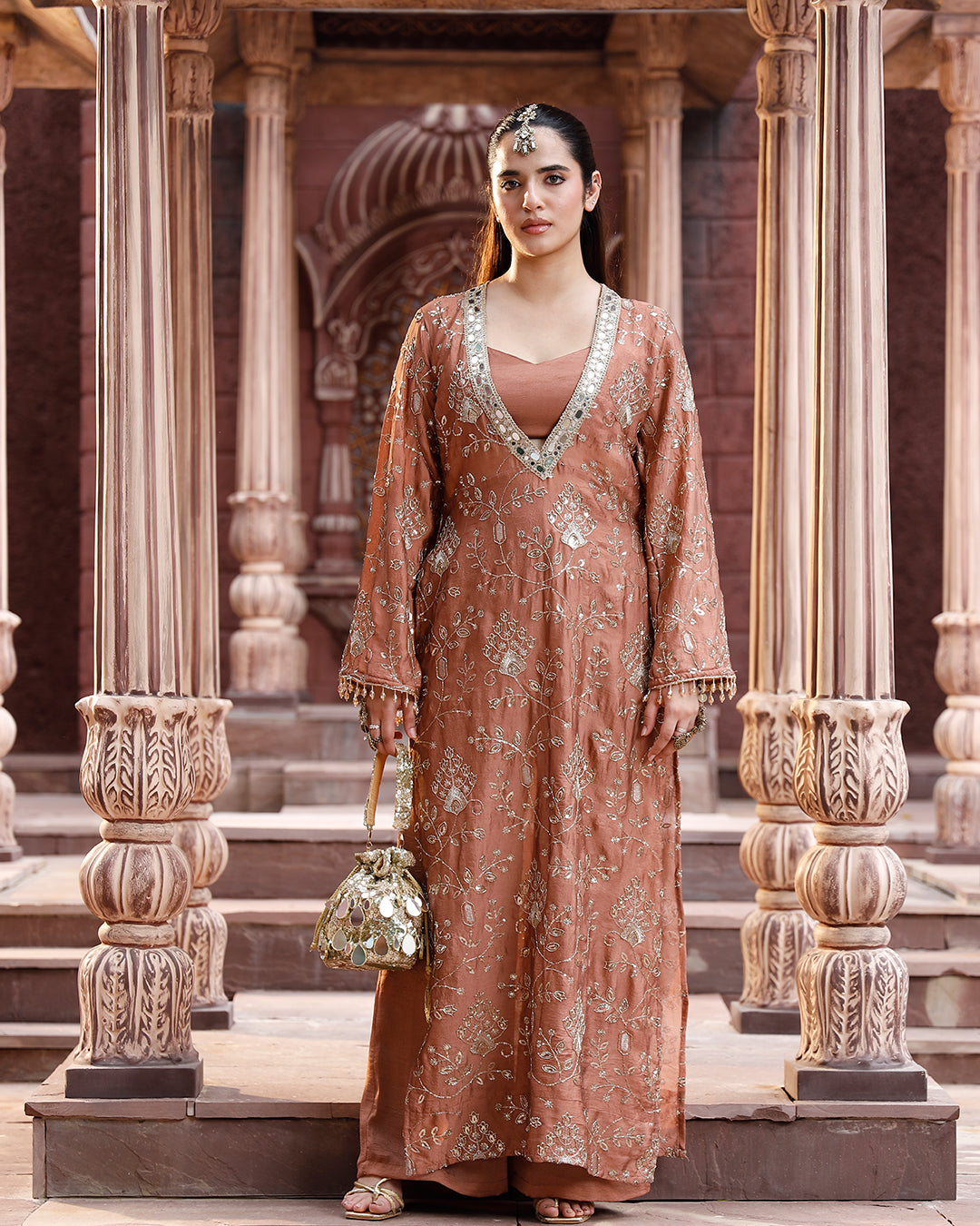 Mauve Pink Choga set