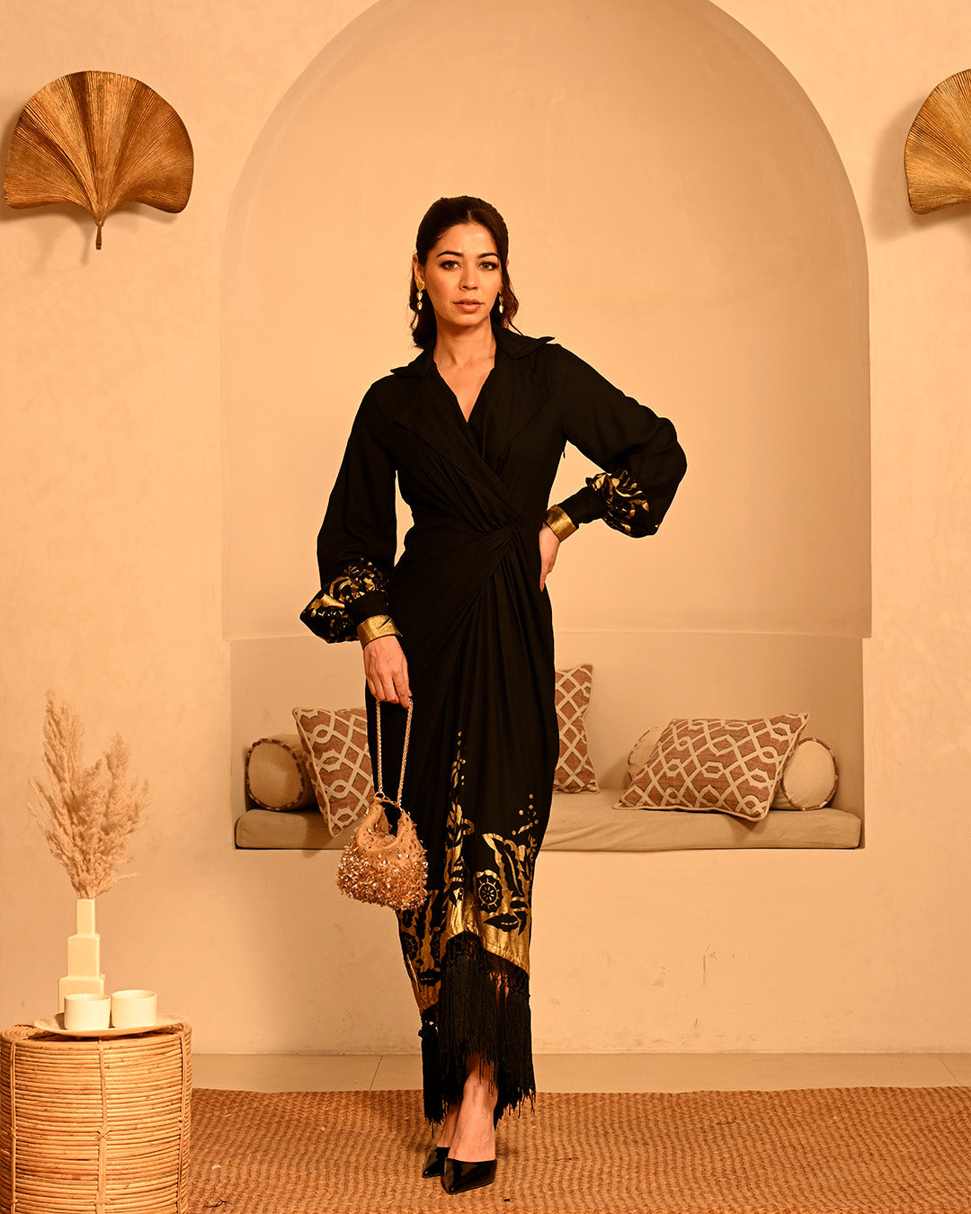 FLORA FOIL SHIRT DRESS