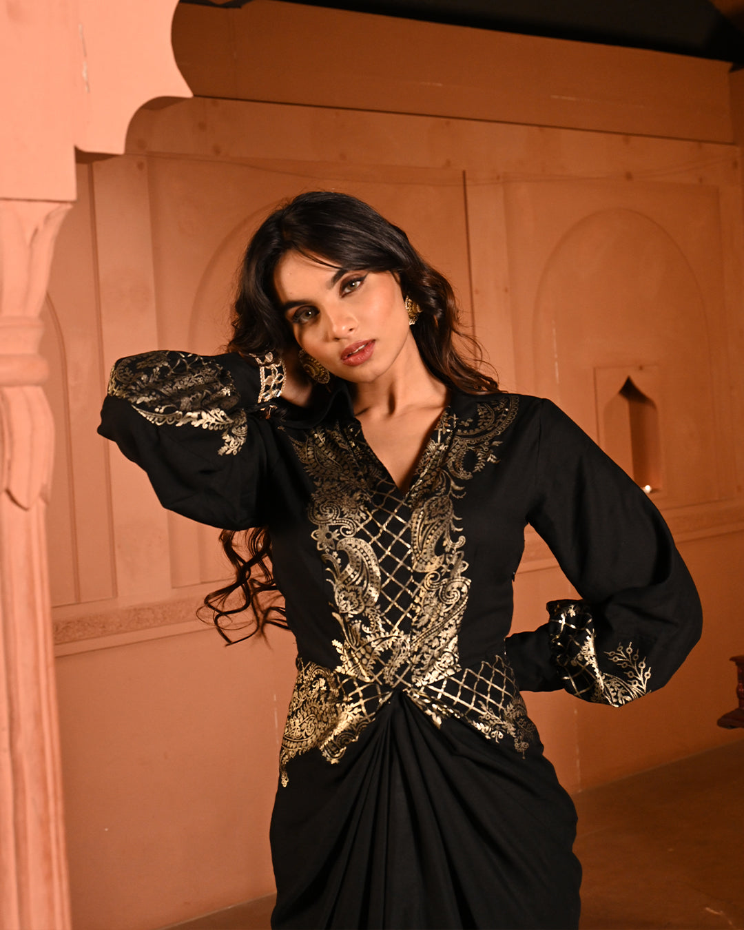 Black Noor Shirtdress