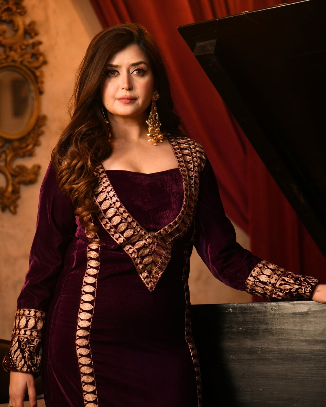Violet Velvet Kaftan