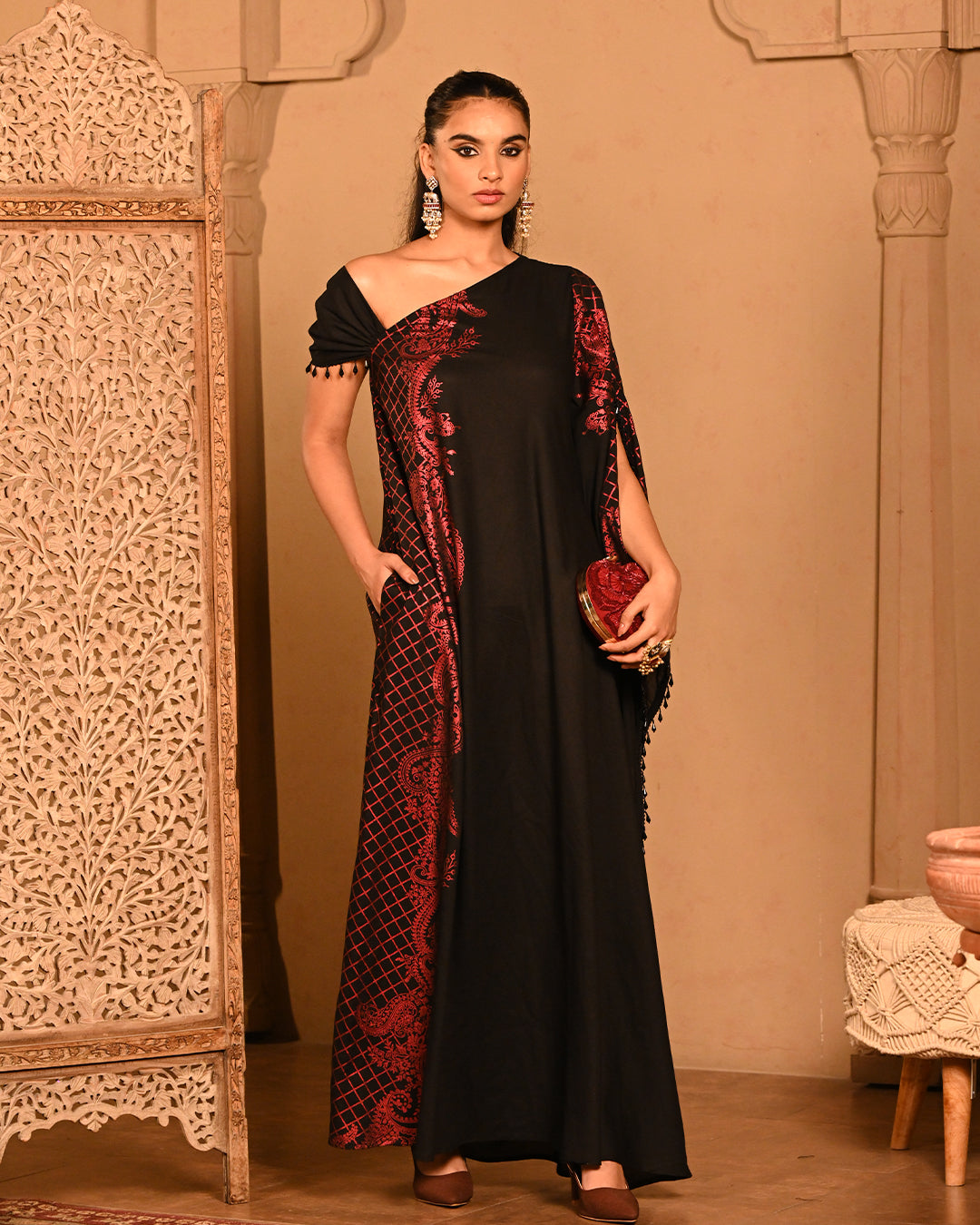 Red kyra Kaftan