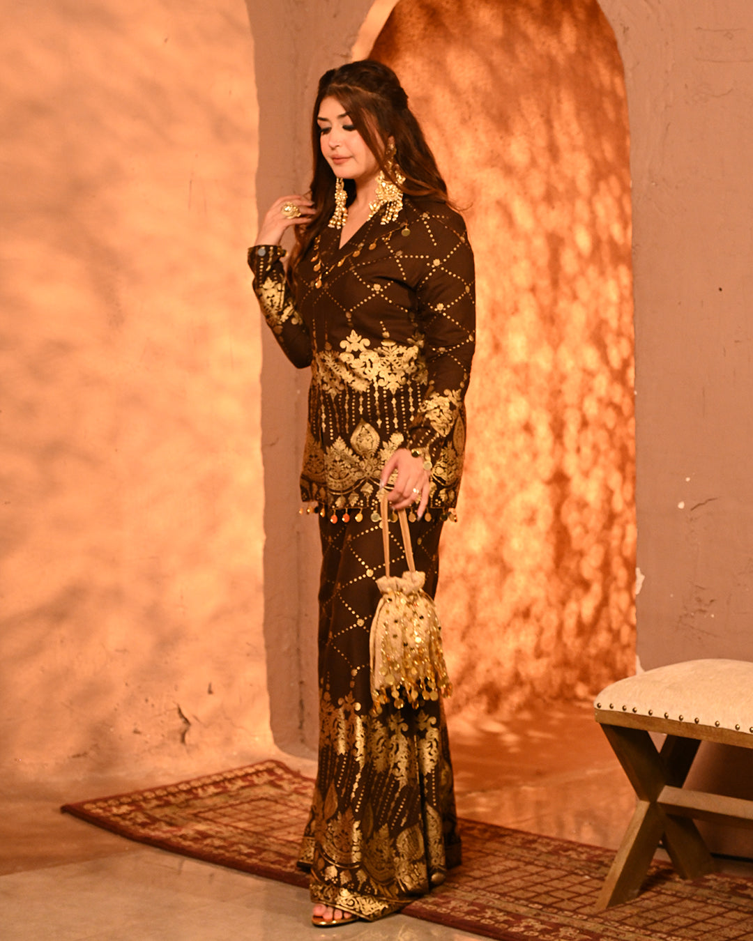 Brown Salma Blazer set
