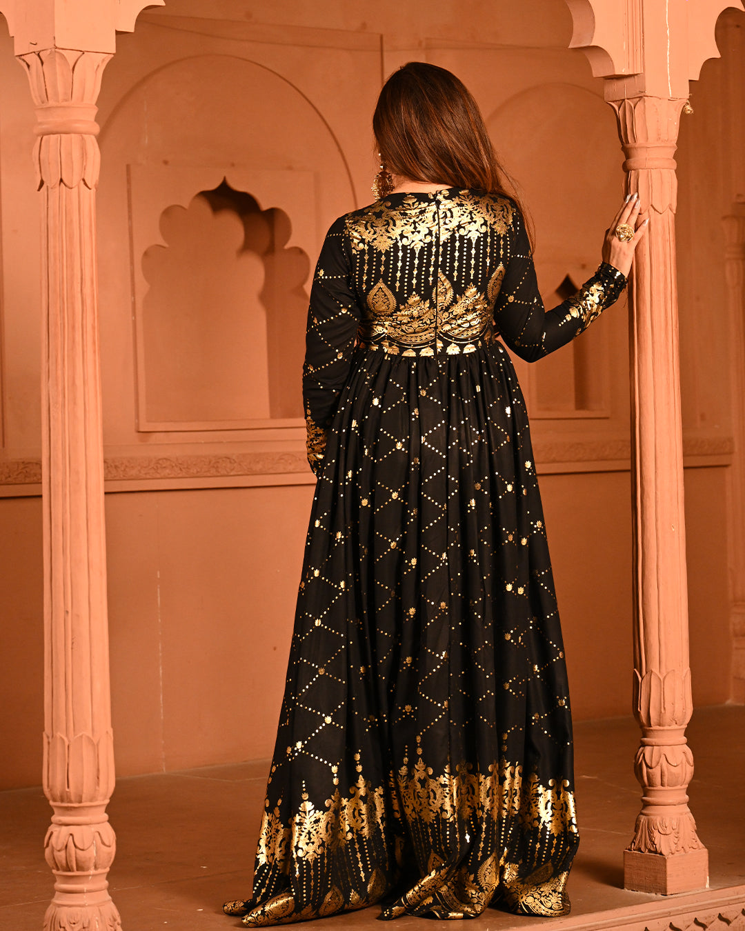 Black sitara Anarkali