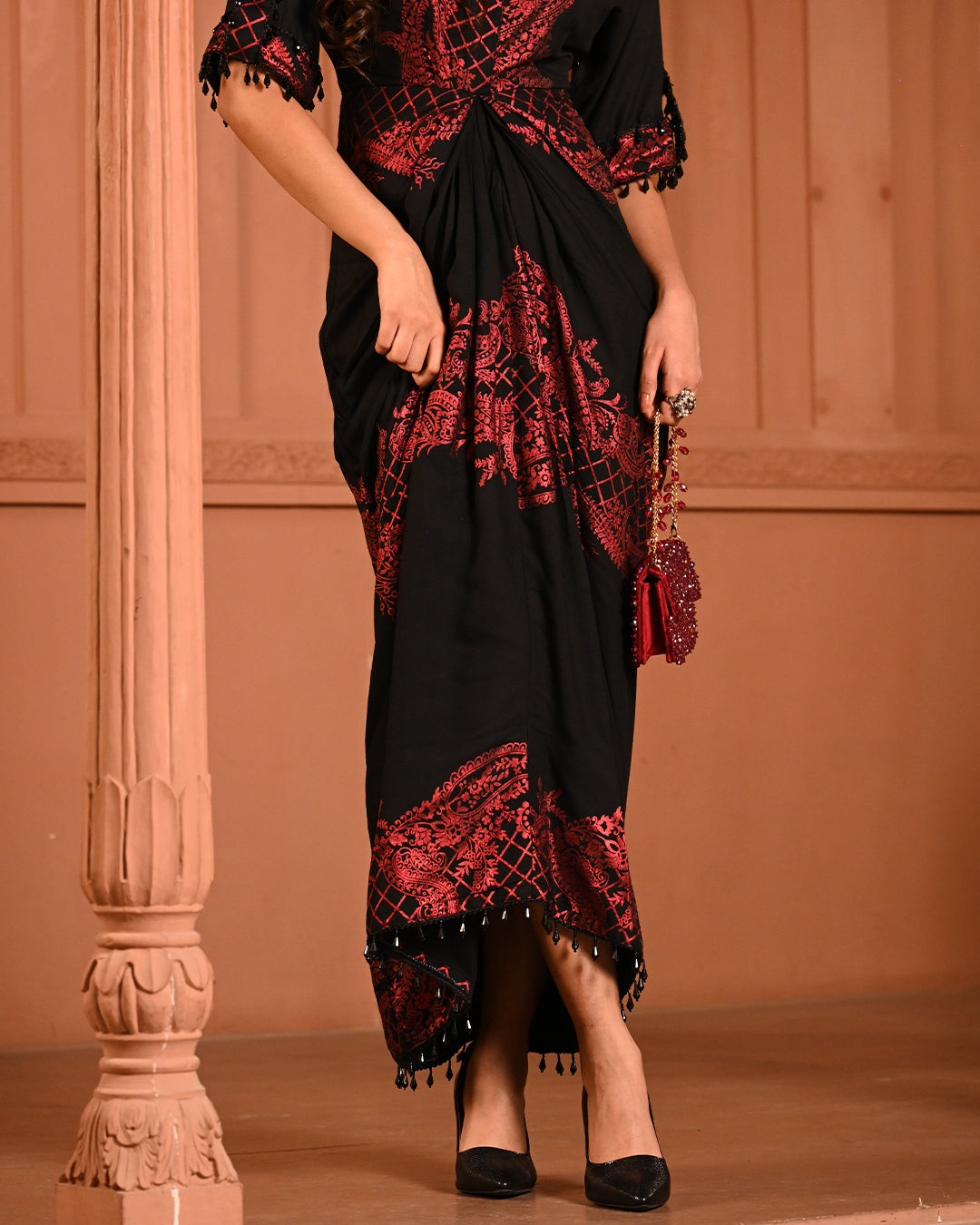 Red Safa Shirtdress