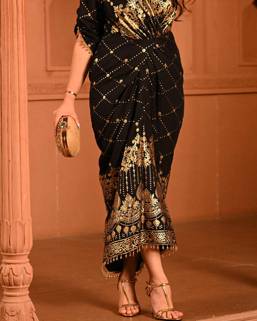 Black Ghunghroo shirtdress