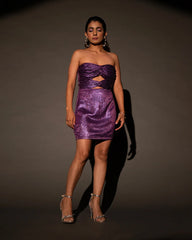 VIOLET TUBE FRONT CUT OUT DRESS