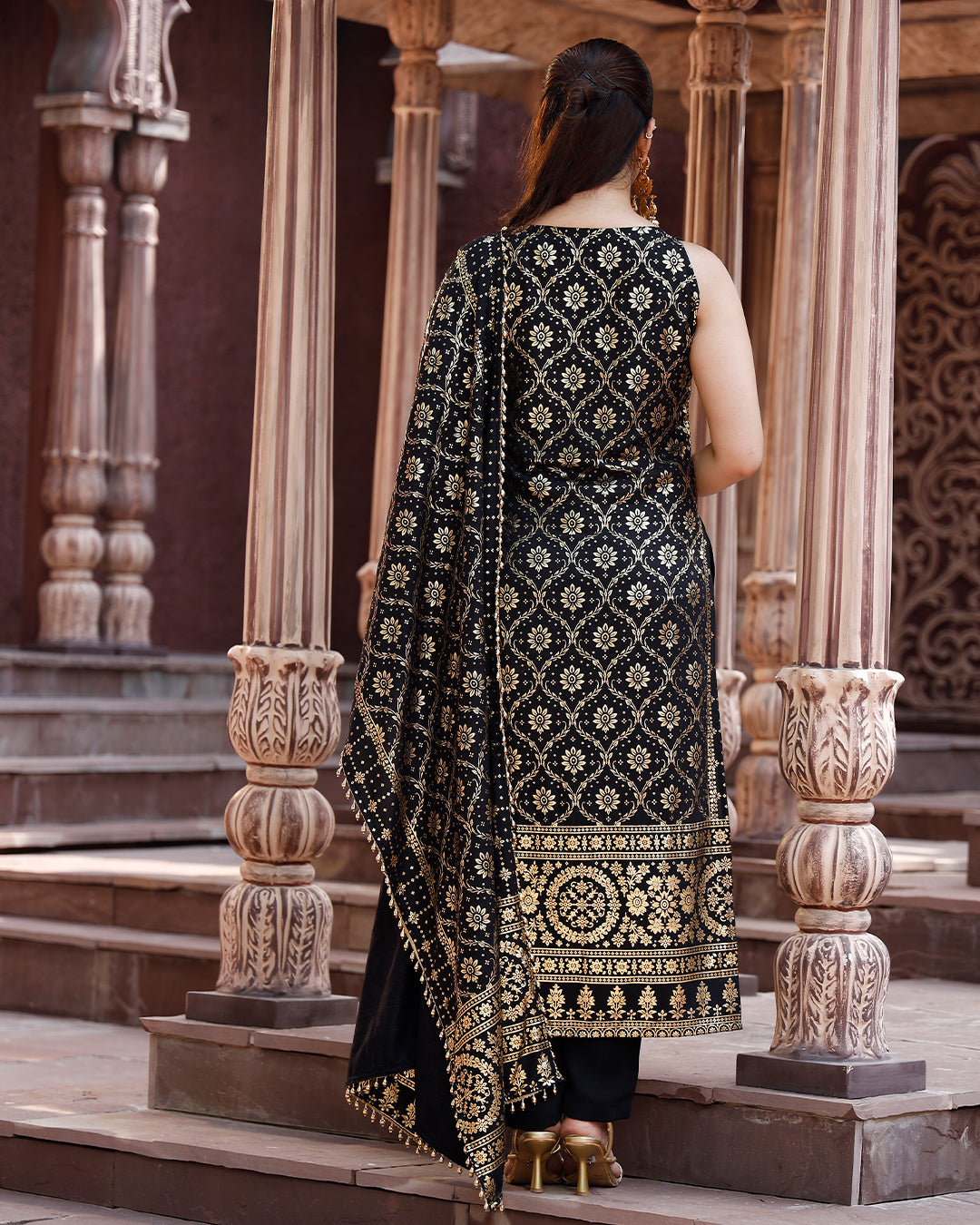 Bandhani Suit set Black