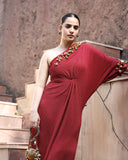 Jhankaar Red Assymetrical Kaftan
