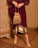 Wine Noor shirtdress