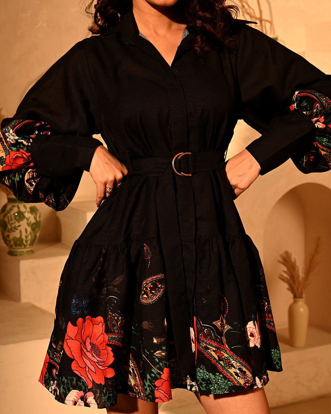 ROSY FRILL DRESS