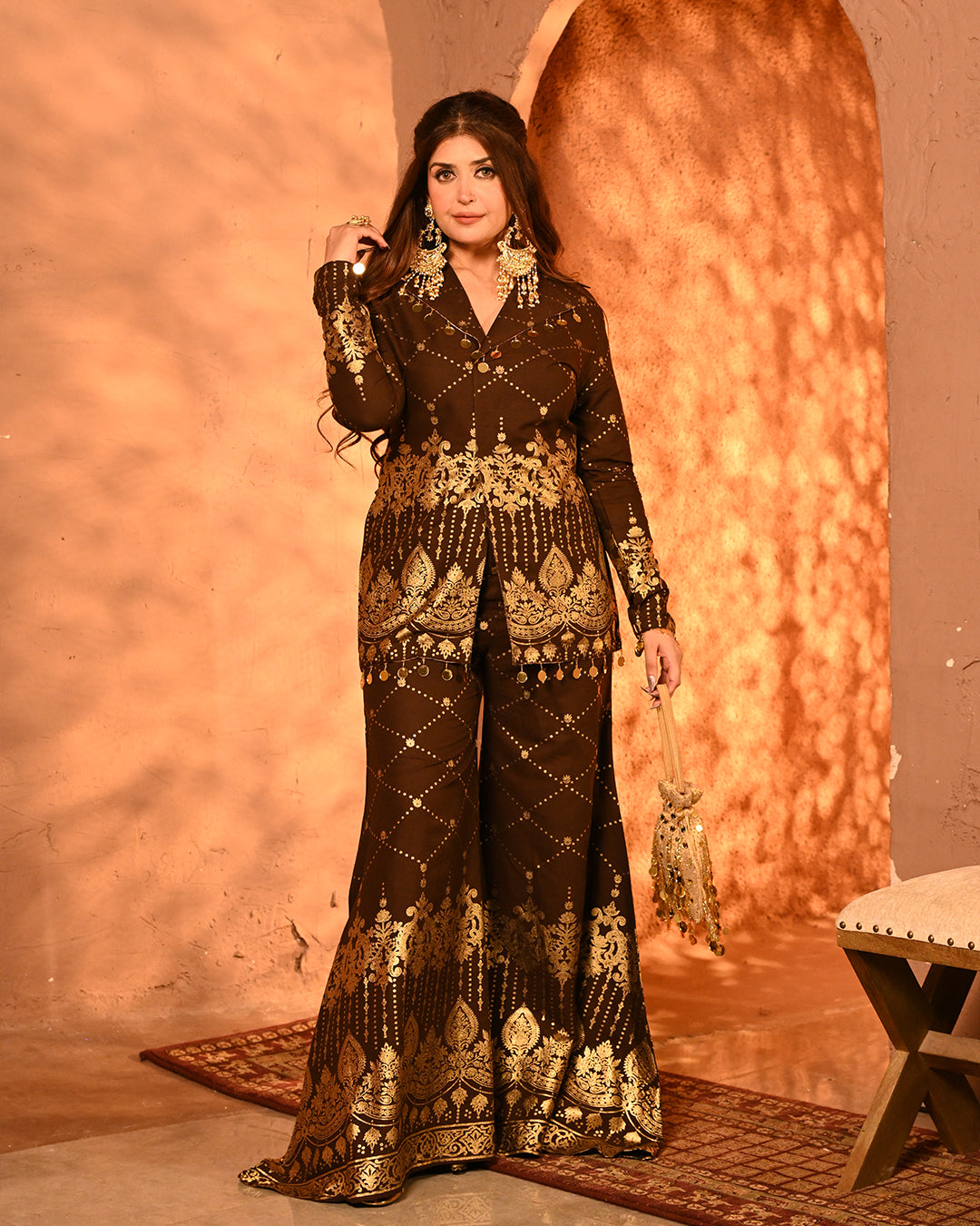 Brown Salma Blazer set