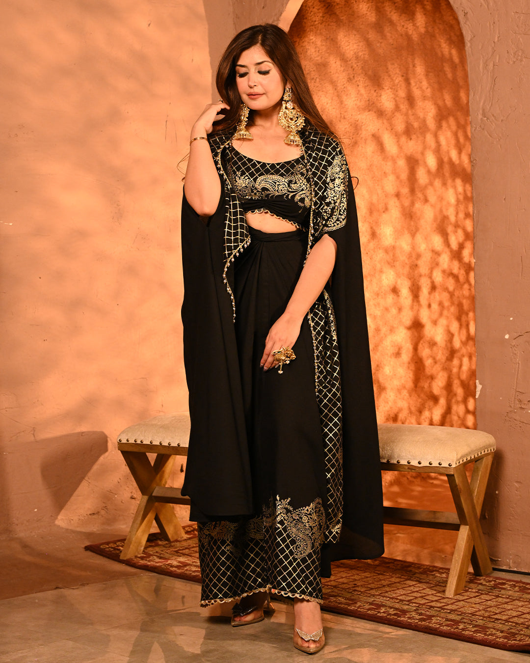 Black  Bahaar set