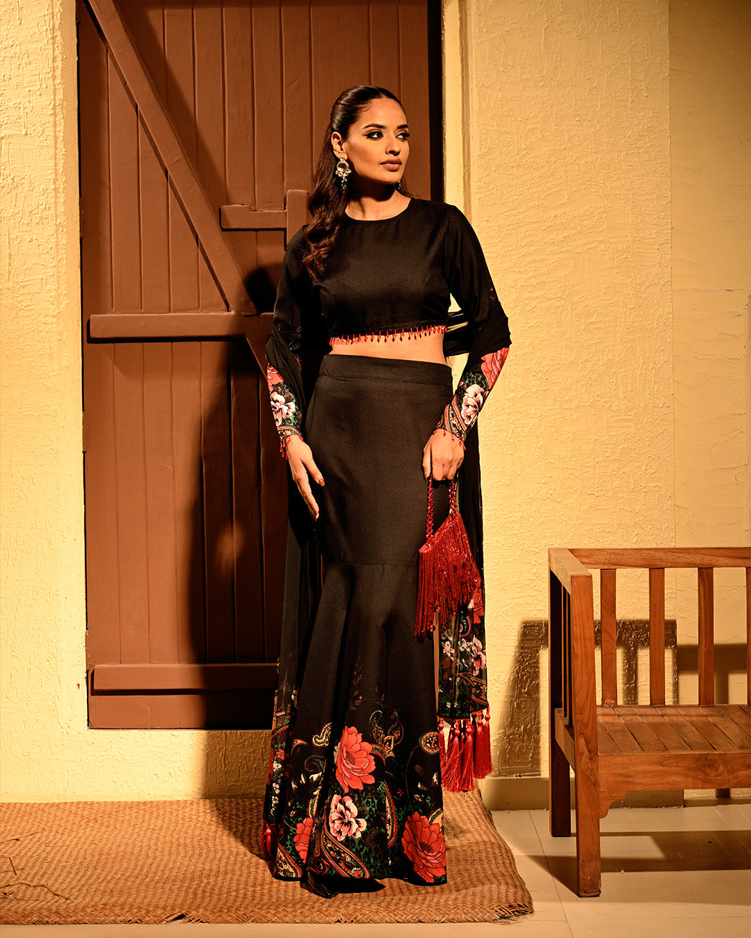 ROSY  LEHNGA SET
