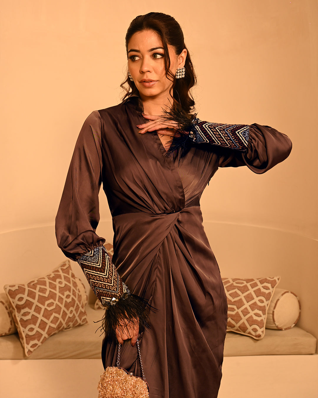 Mocha mousse Sage Shirtdress