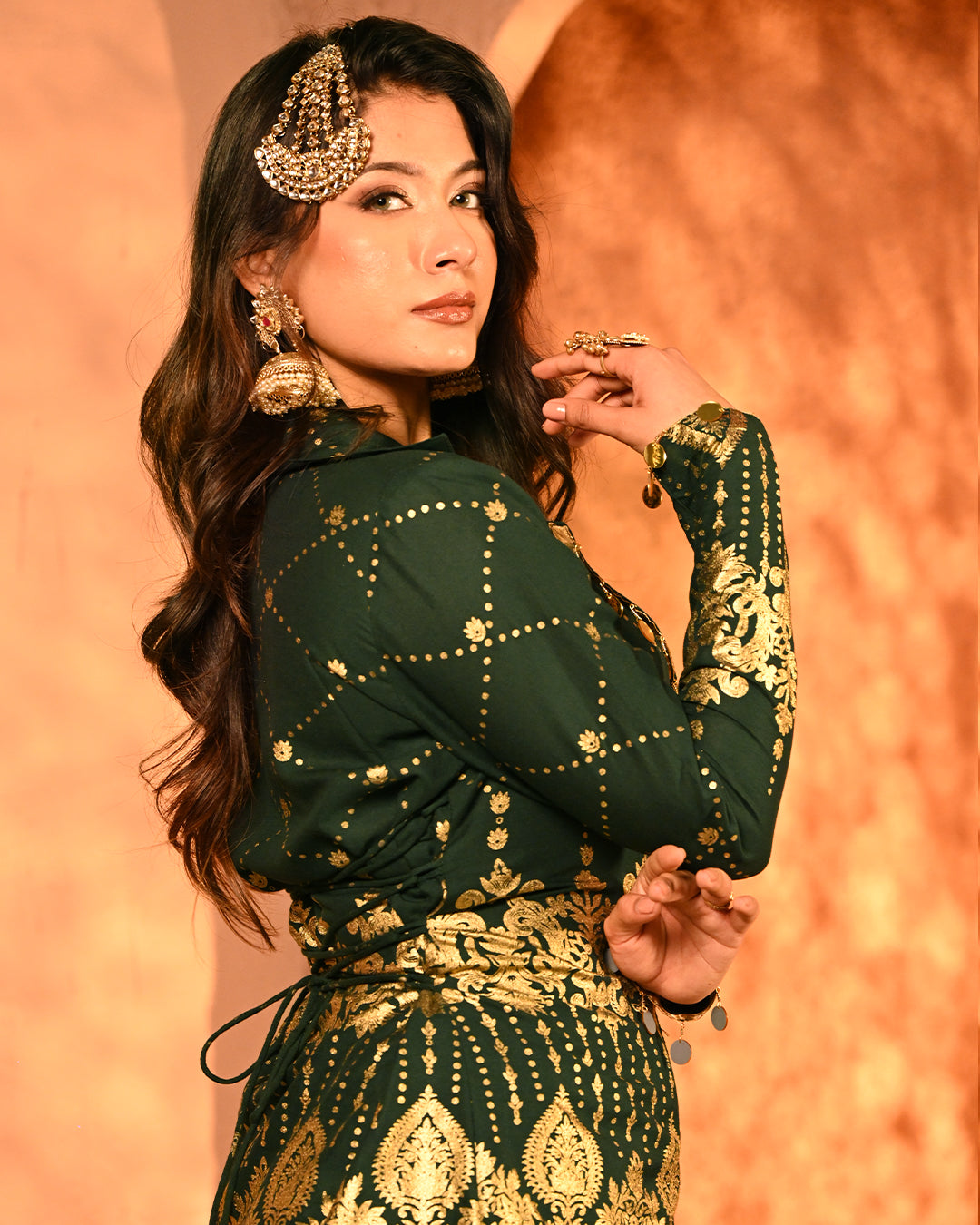 Green Salma Blazer set