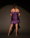 VIOLET RUCHED DRESS